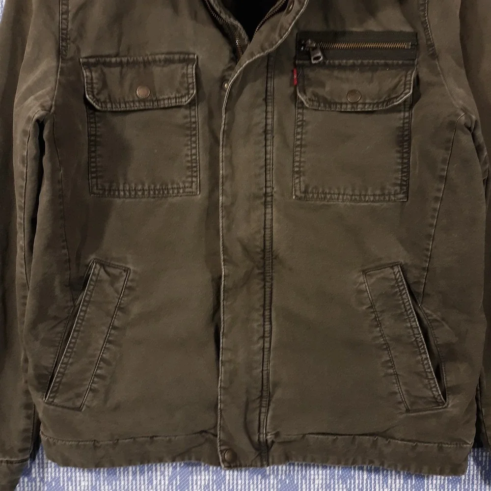 Levi's Jacket Mens Medium Lined Cotton Canvas Full Zip